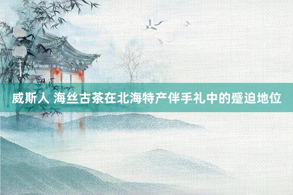 威斯人 海丝古茶在北海特产伴手礼中的蹙迫地位